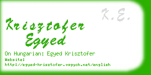 krisztofer egyed business card